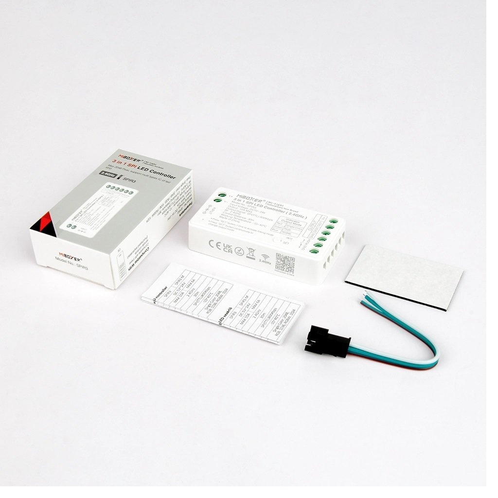 Miboxer SPIR3 - SPI / Digital LED Strip Controller | 3in1 Mono/RGB / RGBW | Max 10A | 2.4Ghz, foto 4 van 5