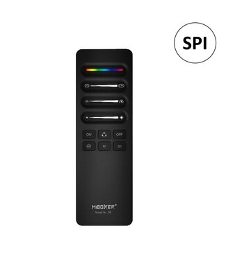 Miboxer C6 SPI Afstandsbediening Zwart - Mono/RGB/RGBW - Geschikt voor controller: SPIR3 / SPIR3-M