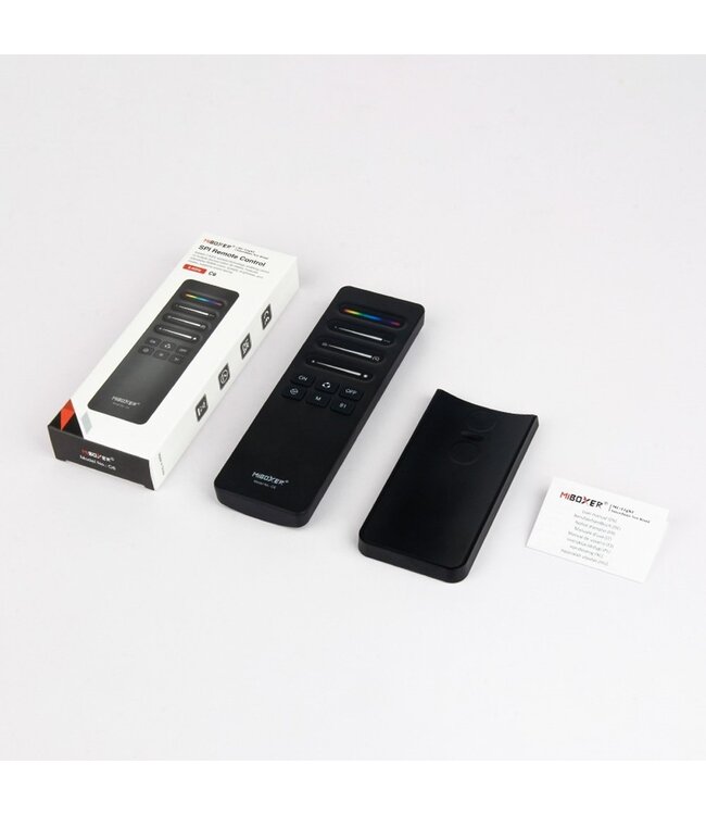 Miboxer C6 SPI Afstandsbediening Zwart - Mono/RGB/RGBW - Geschikt voor controller: SPIR3 / SPIR3-M