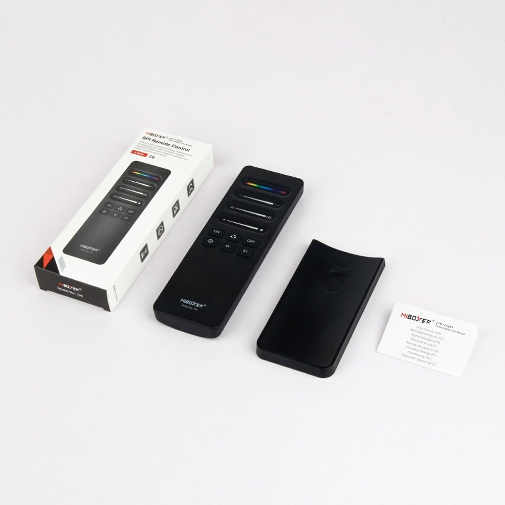 Miboxer C6 SPI Afstandsbediening Zwart - Mono/RGB/RGBW - Geschikt voor controller: SPIR3 / SPIR3-M - 2.4Ghz, foto 5 van 6