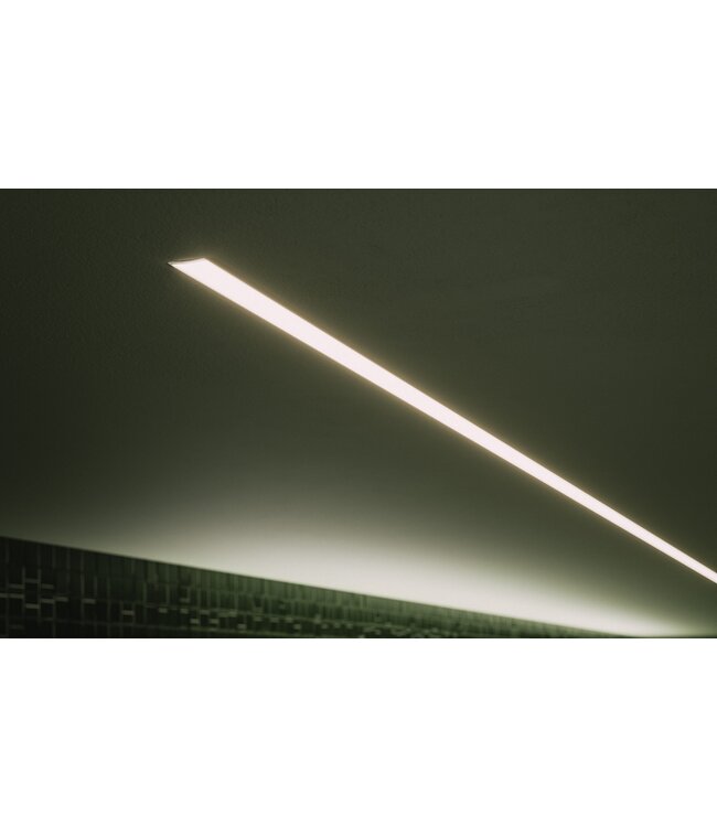 Stuc Aluminium Led Strip Profiel MOSSO tot 12mm LED Strips | ALU | 16x12mm | Per 2 Meter