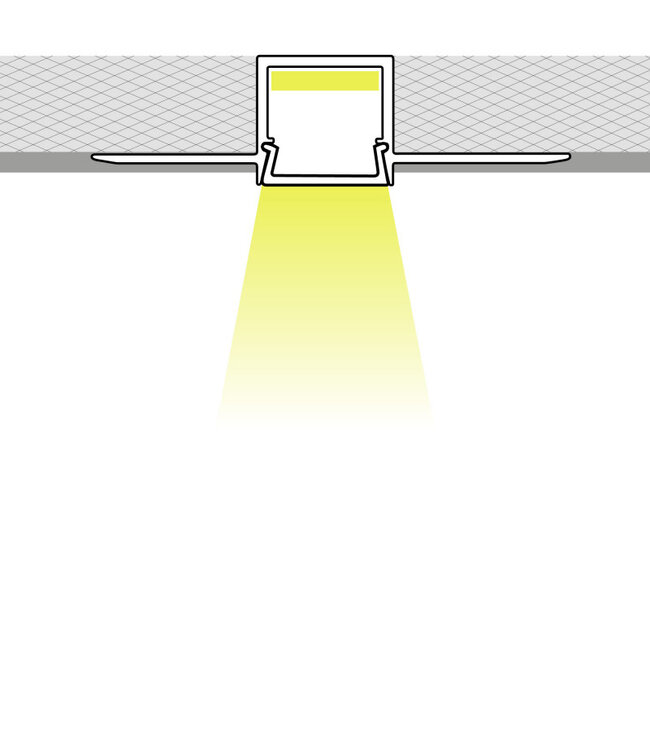 Stuc Aluminium Led Strip Profiel MOSSO tot 12mm LED Strips | ZWART | 16x12mm | Per 2 Meter