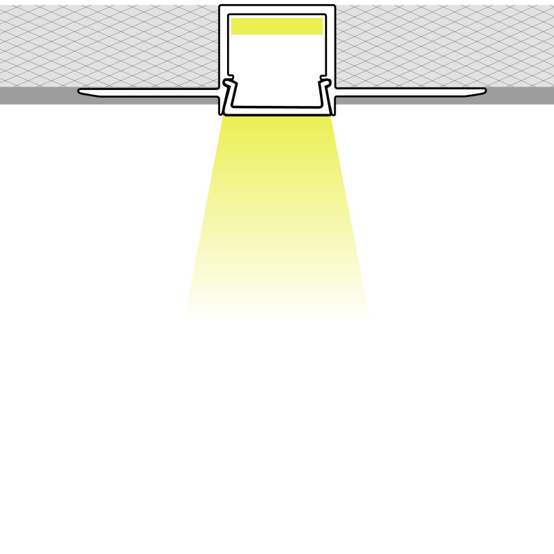Stuc Aluminium Led Strip Profiel MOSSO tot 12mm LED Strips | ZWART | 16x12mm | Per 2 Meter, foto 3 van 6