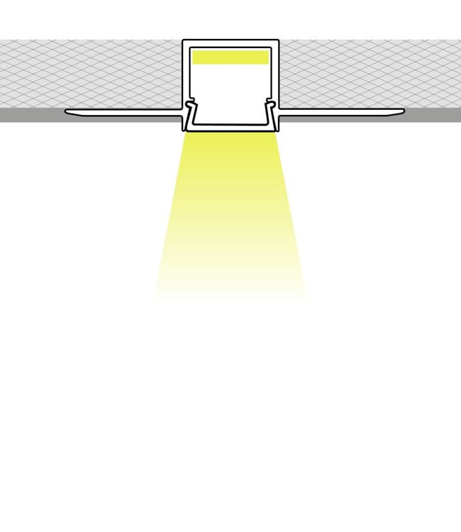 Stuc Aluminium Led Strip Profiel HORST tot 20mm LED Strips | ZWART | 24x12mm | Per 2 Meter
