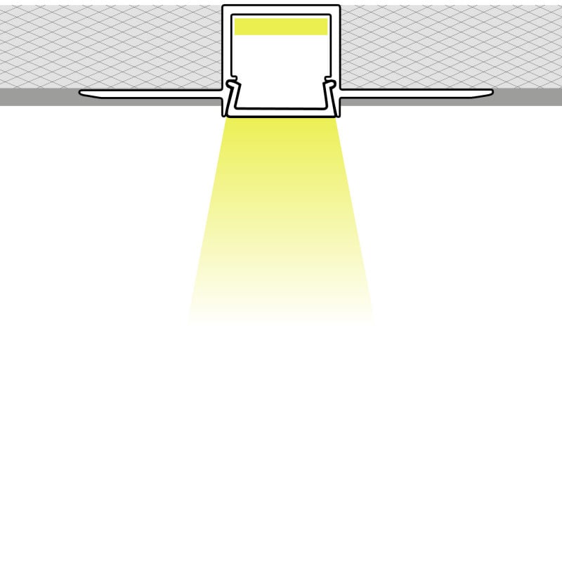 Stuc Aluminium Led Strip Profiel HORST tot 20mm LED Strips | ZWART | 24x12mm | Per 2 Meter, foto 4 van 6