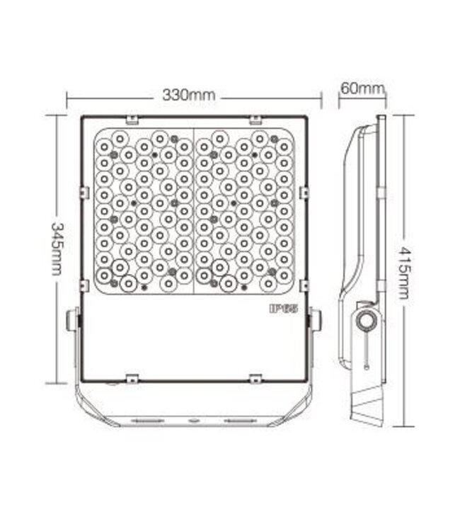 MiBoxer Floodlight 200w RGB + CCT, 2,4Ghz, 17000 Lumen, IP65, 2 Jaar Garantie - FUTT08