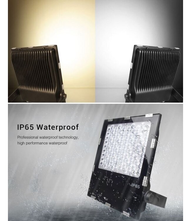 MiBoxer Floodlight 200w RGB + CCT, 2,4Ghz, 17000 Lumen, IP65, 2 Jaar Garantie - FUTT08