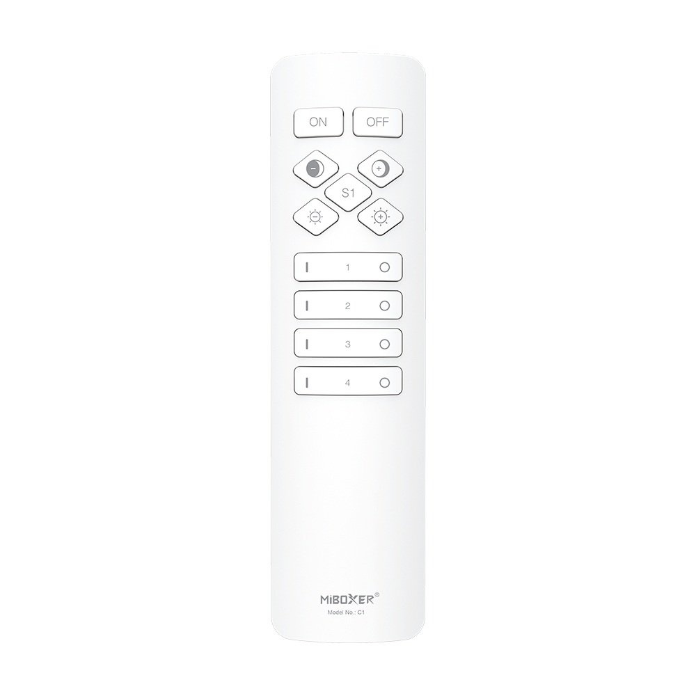Luxe Miboxer Afstandsbediening Wit C1W - 4 Zones - Single Color en DUAL Color - 2.4Ghz, foto 2 van 4