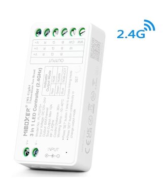 MiBoxer RGB / RGB+W / RGB+CCT Controller - 2.4 Ghz - FUT037S+