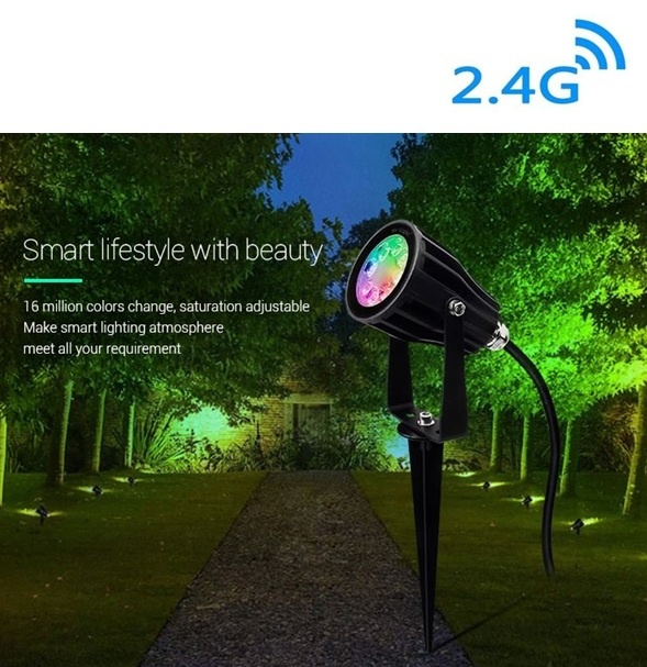 MiBoxer LED Prikspot 6w, RGB+CCT, 2.4Ghz, 420 Lumen, IP66, 230v, 2 Jaar Garantie - FUTC04
