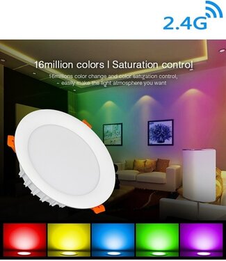 MiBoxer LED Downlighter 18w RGB + CCT, 2.4Ghz, 1500 Lumen, Gatmaat 150mm, 2 Jaar Garantie - FUT065