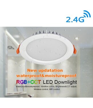 MiBoxer LED Downlighter 15w RGB + CCT, 2.4Ghz, 1200 Lumen, IP54, Gatmaat 175mm, 2 Jaar Garantie - FUT069