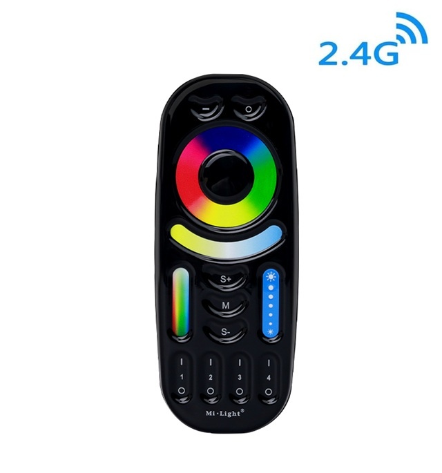 MiBoxer Afstandsbediening RGB+CCT, 4-Zone - Zwart - 2.4Ghz - FUT092-B