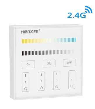 MiBoxer Wandbediening Single Color en CCT (Batterij Versie)- 2.4Ghz - B2W