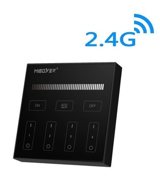 MiBoxer Wandbediening ZWART Single Color (Batterij Versie) - 2.4Ghz - B1B