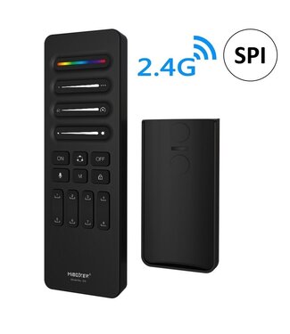 Miboxer C9 SPI Afstandsbediening Zwart - Mono/CCT/RGB/RGBW/RGBCCT - Geschikt voor controllers: SPIW5 / SPIR5/ SPIB5 - 2.4Ghz