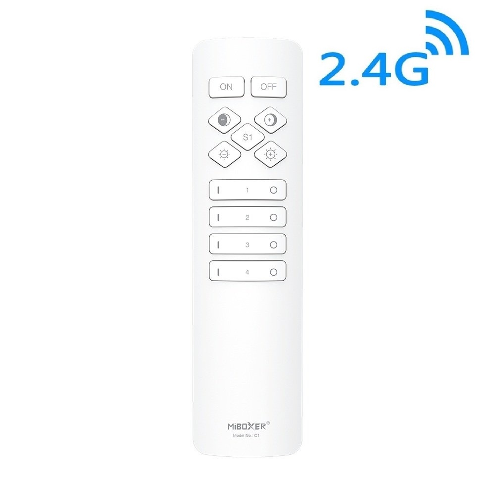 Luxe Miboxer Afstandsbediening Wit C1W - 4 Zones - Single Color en DUAL Color - 2.4Ghz