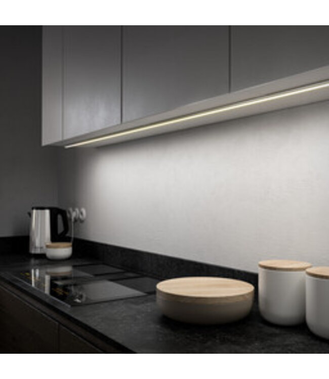Standaard Aluminium Led Strip Profiel  Norman | INOX |  16x9,3mm | Tot 2 Meter leverbaar