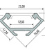 Hoek Aluminium Led Strip Profiel  Norman | INOX | Tot 2 Meter leverbaar