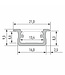 Infrees Aluminium Led Strip Profiel  Norman | INOX |  21x9,3mm | Tot 2 Meter leverbaar