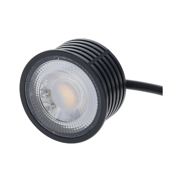 LED Module 5w ZWART, 350 Lumen, Dim To Warm (3000>2000K), Dimbaar, 230v, Lichthoek: 38°, Incl. Lasdoos, 2 Jaar Garantie, foto 4 van 5