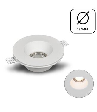 Trimless Inbouw Spot Armatuur | GIPS | 130mm Gatmaat | Geschikt voor pleisterwerk | 50mm LED Spots