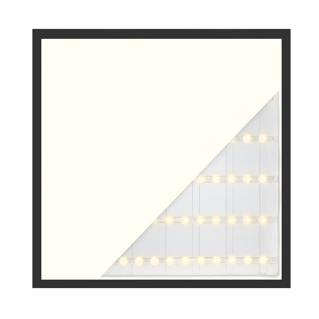 Back-lit UGR19 LED Paneel 60x60cm ZWART, 28W, 3900 Lumen (140lm/w), Color Switch (3000/4000/6000K), Flikkervrije Philips LED Driver, Stekkerklaar, 3 / 5 Jaar Garantie, foto 4 van 6