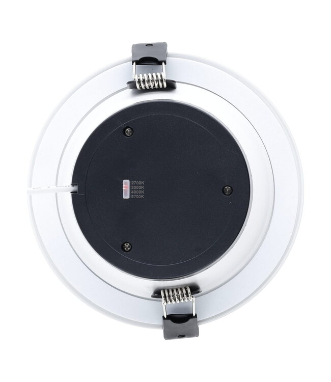 Led Downlighter Luxe met Wattageswitch 6/8/10/12w, CCT Switch 2700/3000/4000/5700K, 660-1320 Lumen, gatmaat Ø120-140mm, UGR19, 3 Jaar Garantie