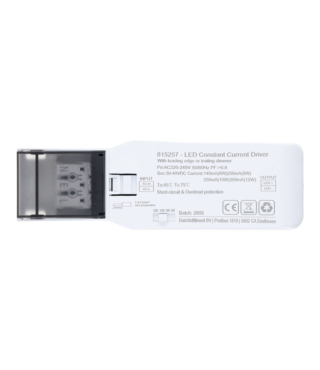 Led Downlighter Luxe met Wattageswitch 6/8/10/12w, CCT Switch 2700/3000/4000/5700K, 660-1320 Lumen, gatmaat Ø120-140mm, UGR19, 3 Jaar Garantie