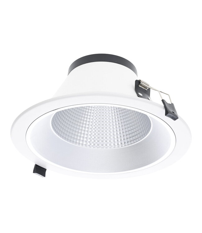 Led Downlighter Luxe met Wattageswitch 15/20/25/30w, CCT Switch 2700/3000/4000/5700K, 1650-3300 Lumen, gatmaat Ø185-220mm, UGR19, 3 Jaar Garantie