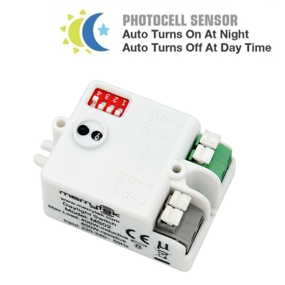Merrytek Daglichtsensor / Schemersensor, Max: 400 watt, IP20