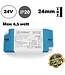 Cobalt Premium Led Strip voeding 24V/8W/0,33A, Max: 6w, Afm:90x50x24mm, 3 Jaar Garantie