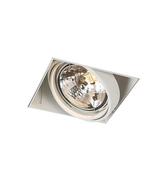 Trimless Inbouw Spot Armatuur, gatmaat 157x157mm, Wit, incl. Stucrand (1x GU10 AR111 spot)