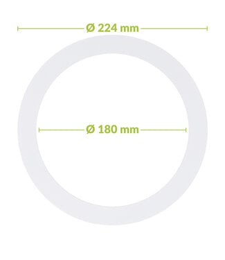 Verloopring | Wit | Ø180-224mm | Metaal