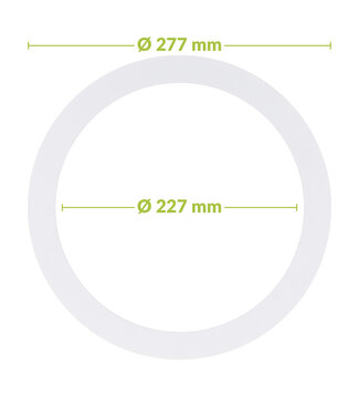 Verloopring | Wit | Ø227-277mm | Metaal