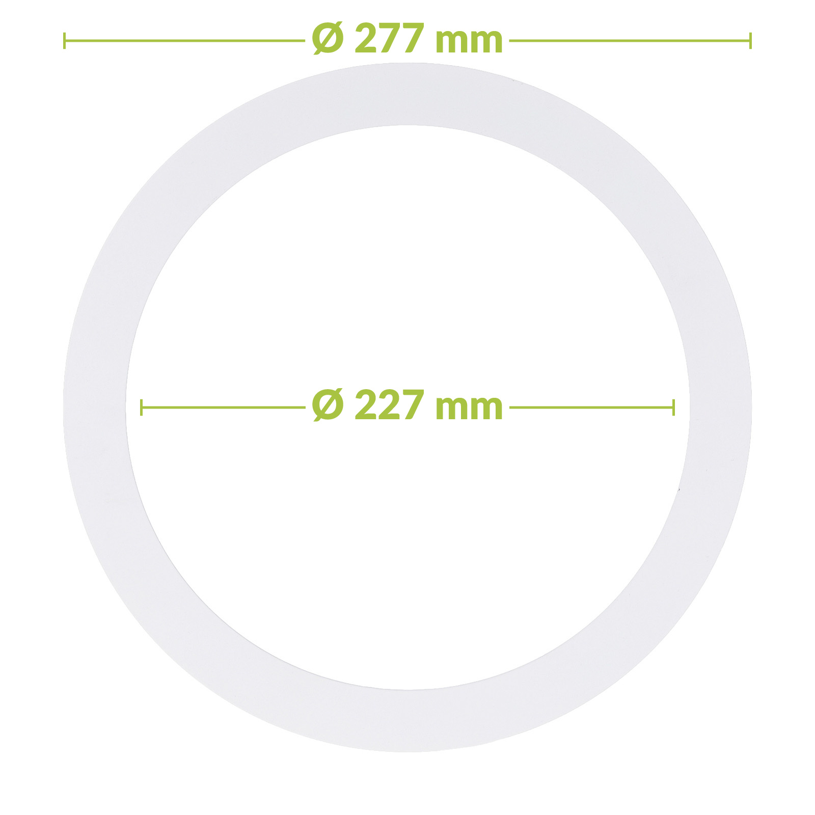 Verloopring | Wit | Ø227-277mm | Metaal