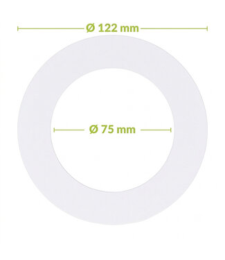 Reserveer: Verloopring | Wit | Ø75-122mm | Metaal