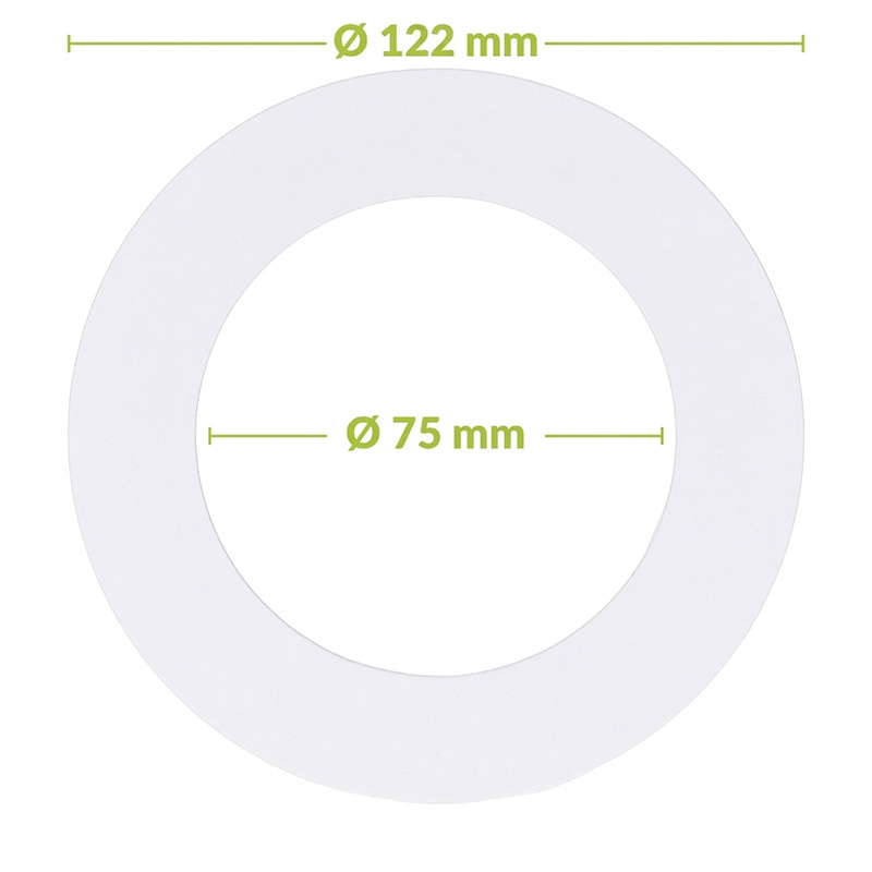 Reserveer: Verloopring | Wit | Ø75-122mm | Metaal
