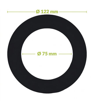 Reserveer: Verloopring | Zwart | Ø75-122mm | Metaal