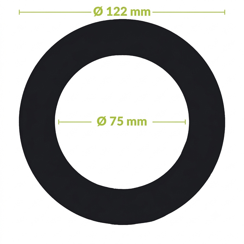 Reserveer: Verloopring | Zwart | Ø75-122mm | Metaal