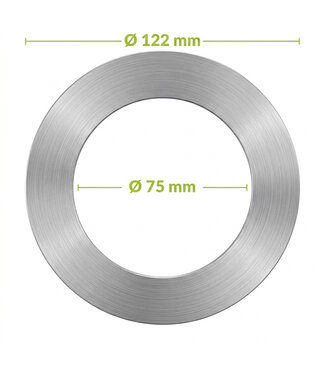 Reserveer: Verloopring | Staal | Ø75-122mm | Metaal