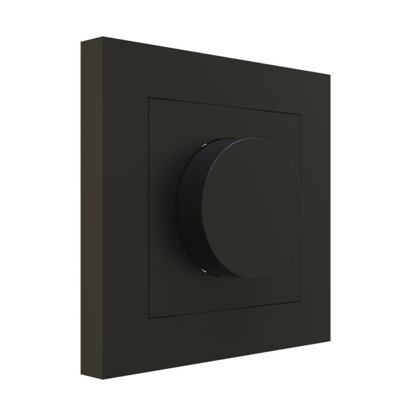 Afdekraam Zwart voor enkele dimmer - Rechte Hoeken, foto 2 van 5