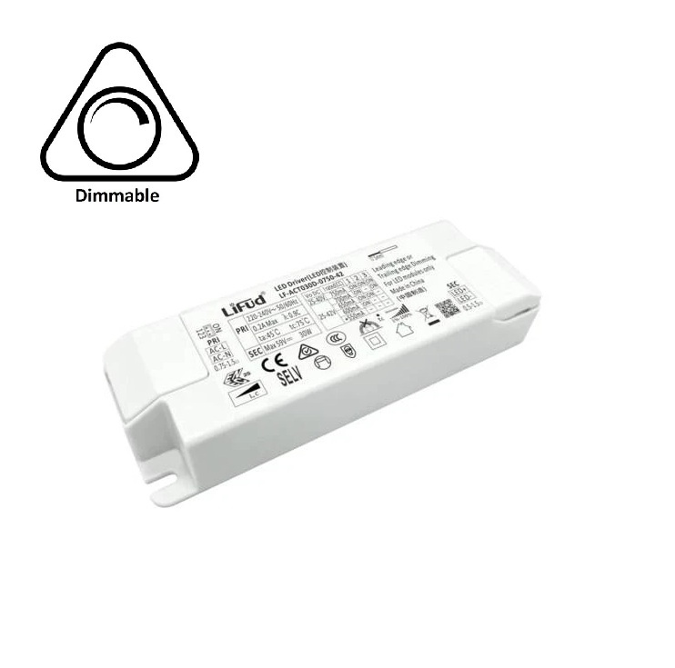 Lifud TRIAC LED Driver - Max 30 watt - DIP switch: 550-750Ma - 25-40vDC - 3 Jaar garantie
