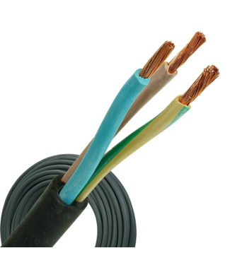 Neopreen Installatiekabel kabel H07RN-F 3x1.00mm² - Geschikt voor Binnen en Buiten Toepassingen - Strekkende Meter
