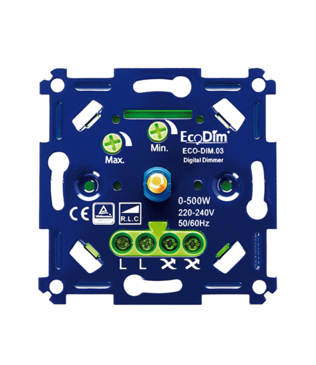 ECODIM.03 - LED DIMMER UNIVERSEEL | 0-500W | FASE AAN- EN AFSNIJDING (RLC)