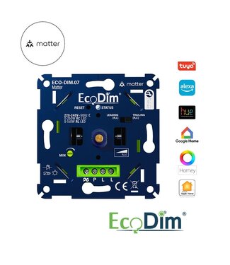 ECODIM.07 - MATTER SMART LED DIMMER UNIVERSEEL | DRUK/DRAAI | 0-250W (RLC)