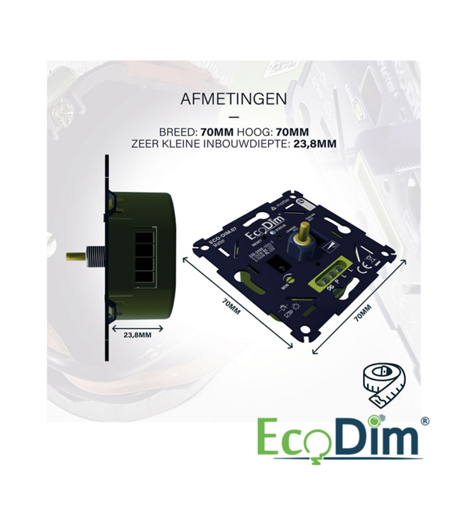 ECODIM.07 - MATTER SMART LED DIMMER UNIVERSEEL | DRUK/DRAAI | 0-250W (RLC)