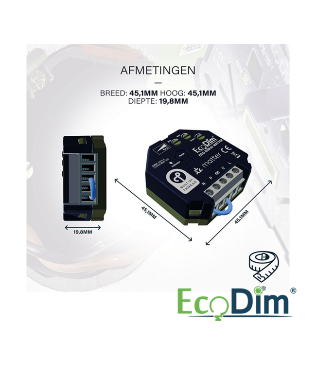 ECODIM.10 - MATTER SMART INBOUW LED DIMMER MODULE | 250W