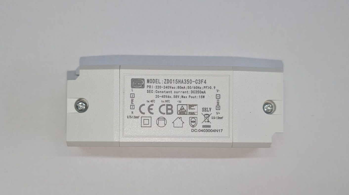 LED Driver Max 15 watt | 350 ma | 20-45Vdc