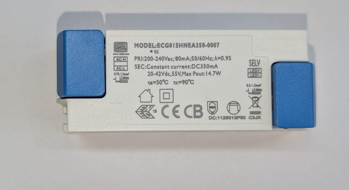 LED Driver Max 15 watt | 350 ma | 20-45Vdc, foto 2 van 2